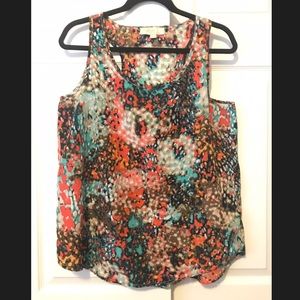 Olive & Oak Watercolor Racerback Tank Blouse
